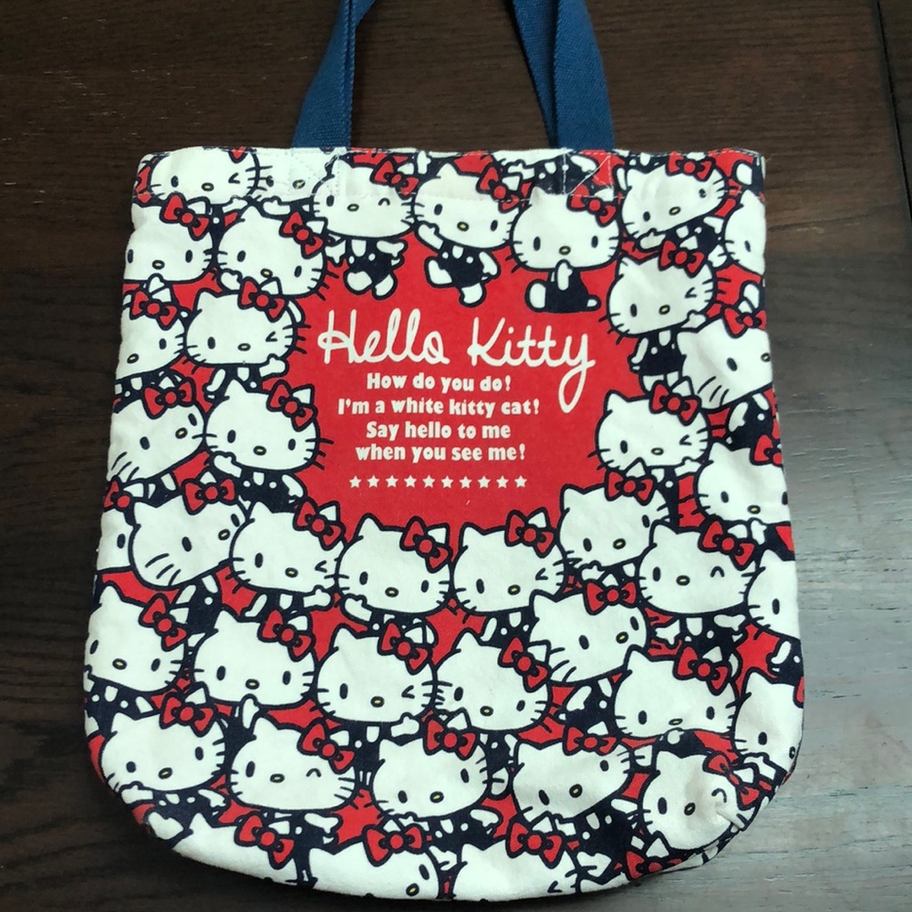 Hello Kitty Sanrio canvas tote bag